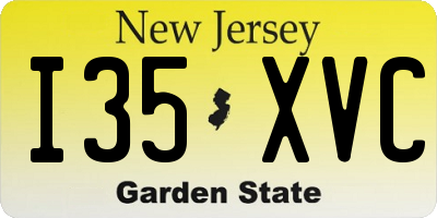 NJ license plate I35XVC