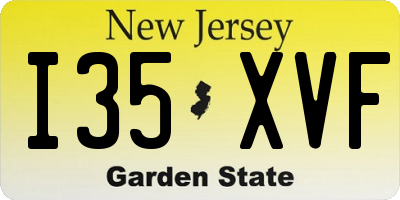NJ license plate I35XVF