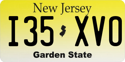 NJ license plate I35XVO