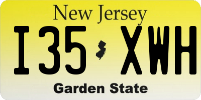NJ license plate I35XWH
