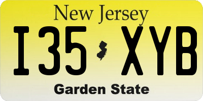 NJ license plate I35XYB