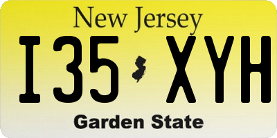 NJ license plate I35XYH
