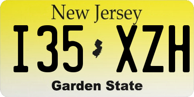 NJ license plate I35XZH