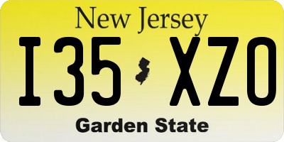 NJ license plate I35XZO
