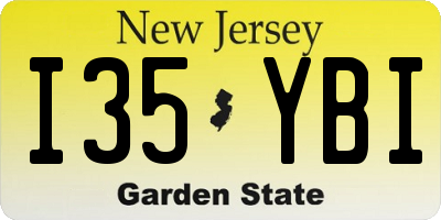 NJ license plate I35YBI