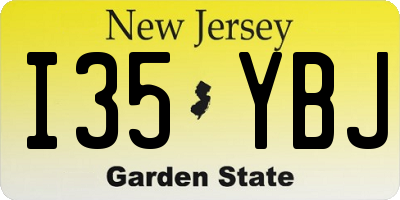 NJ license plate I35YBJ