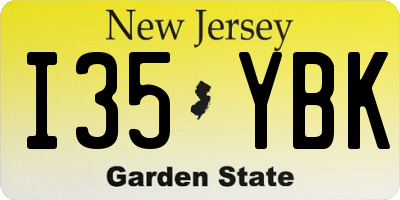 NJ license plate I35YBK