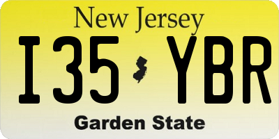 NJ license plate I35YBR