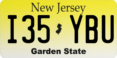NJ license plate I35YBU