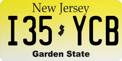NJ license plate I35YCB