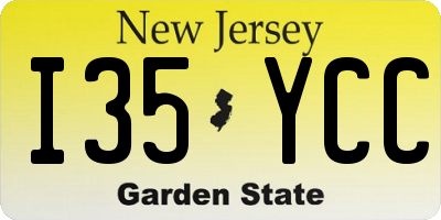 NJ license plate I35YCC