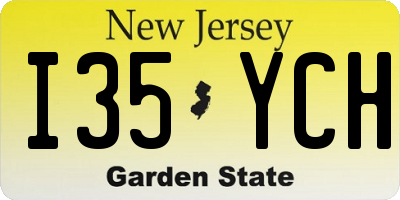 NJ license plate I35YCH