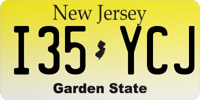 NJ license plate I35YCJ