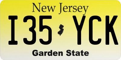NJ license plate I35YCK