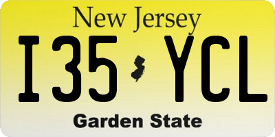 NJ license plate I35YCL