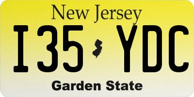 NJ license plate I35YDC