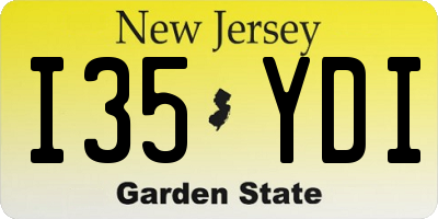 NJ license plate I35YDI