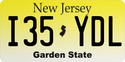NJ license plate I35YDL
