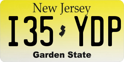 NJ license plate I35YDP