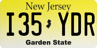 NJ license plate I35YDR