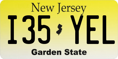 NJ license plate I35YEL