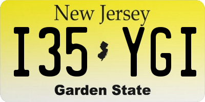 NJ license plate I35YGI
