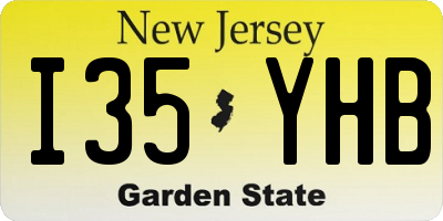 NJ license plate I35YHB