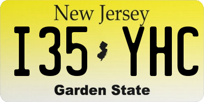 NJ license plate I35YHC