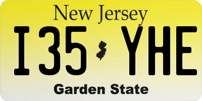 NJ license plate I35YHE