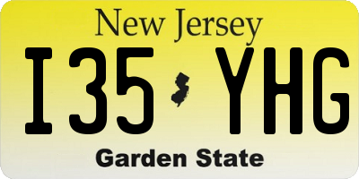 NJ license plate I35YHG