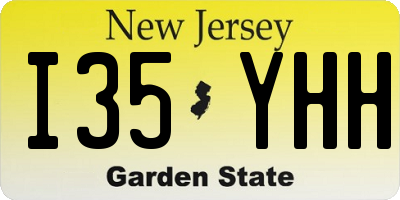 NJ license plate I35YHH