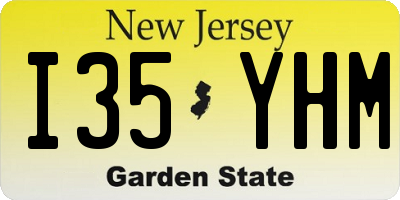 NJ license plate I35YHM