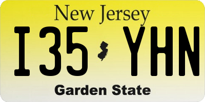 NJ license plate I35YHN