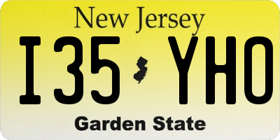 NJ license plate I35YHO