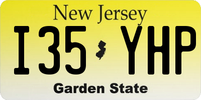 NJ license plate I35YHP