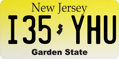 NJ license plate I35YHU