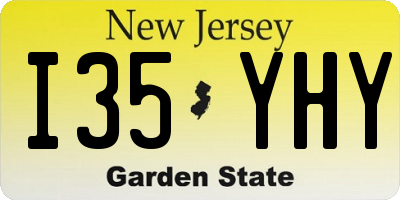 NJ license plate I35YHY