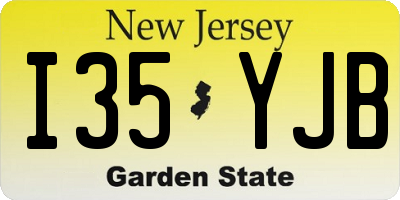 NJ license plate I35YJB
