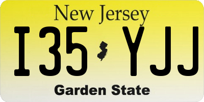 NJ license plate I35YJJ