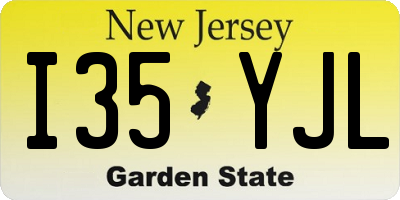 NJ license plate I35YJL