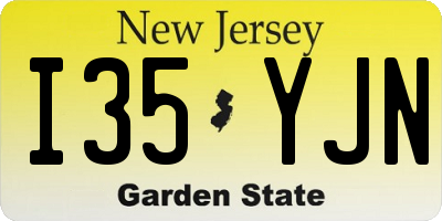 NJ license plate I35YJN