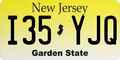 NJ license plate I35YJQ
