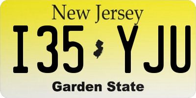 NJ license plate I35YJU