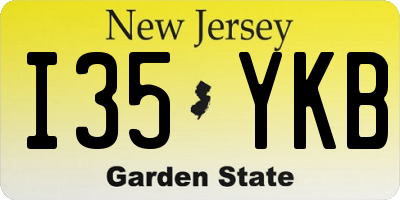 NJ license plate I35YKB