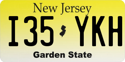 NJ license plate I35YKH