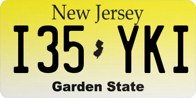 NJ license plate I35YKI