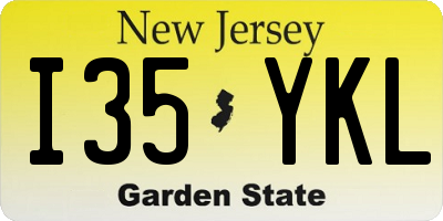 NJ license plate I35YKL