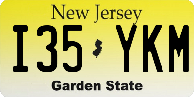 NJ license plate I35YKM