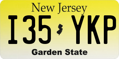 NJ license plate I35YKP
