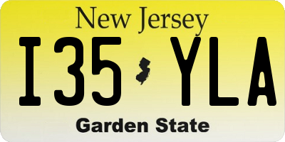NJ license plate I35YLA